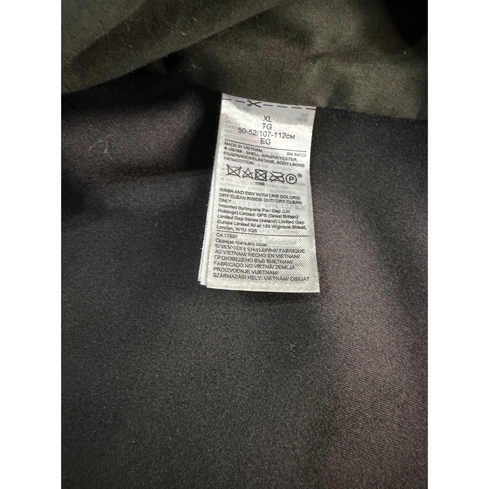 Banana Republic Mens XL Vegan Suede Trucker Jacket Olive Green Full Zip Utility - Picture 8 of 13